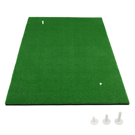 Goplus Golf Mat, 5 ft x 3 ft Golf Hitting Mats Artificial Turf with 3 Rubber Tees, Golf Practice Mat for Driving - GoplusUS