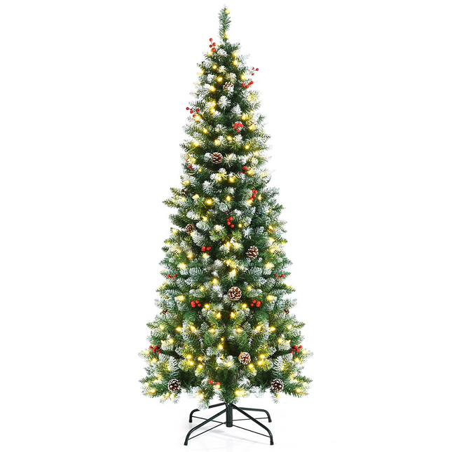 Snow Flocked Artificial Hinged Xmas Tree
