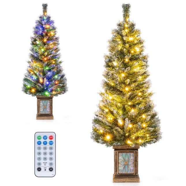 Goplus 4 FT Pre-Lit Christmas Tree for Entrances