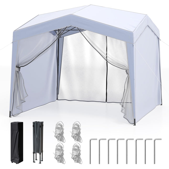 Goplus 10 x 10 FT Outdoor Pop up Canopy Tent with Sidewalls & Netting Removable