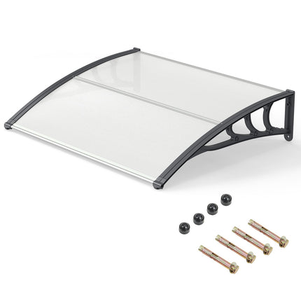Goplus 39”x30” Window Door Awning UPF 50+ Polycarbonate Awnings Exterior