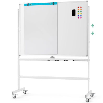 Goplus 48" x 36" Double-Sided Magnetic Dry Erase Board with Flipchart