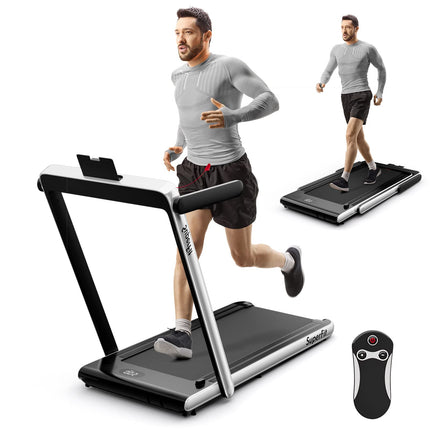 Goplus 2 in 1 Under Desk Treadmill, Sliver