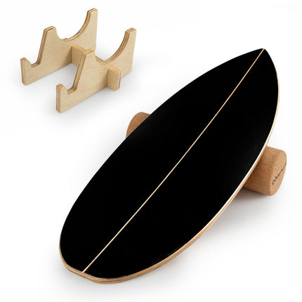 Goplus Balance Board Trainer with Cork Roller and Storage Rack for Adults