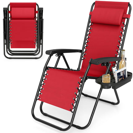 Goplus Zero Gravity Chairs Set of 1/2 Portable Patio Recliners