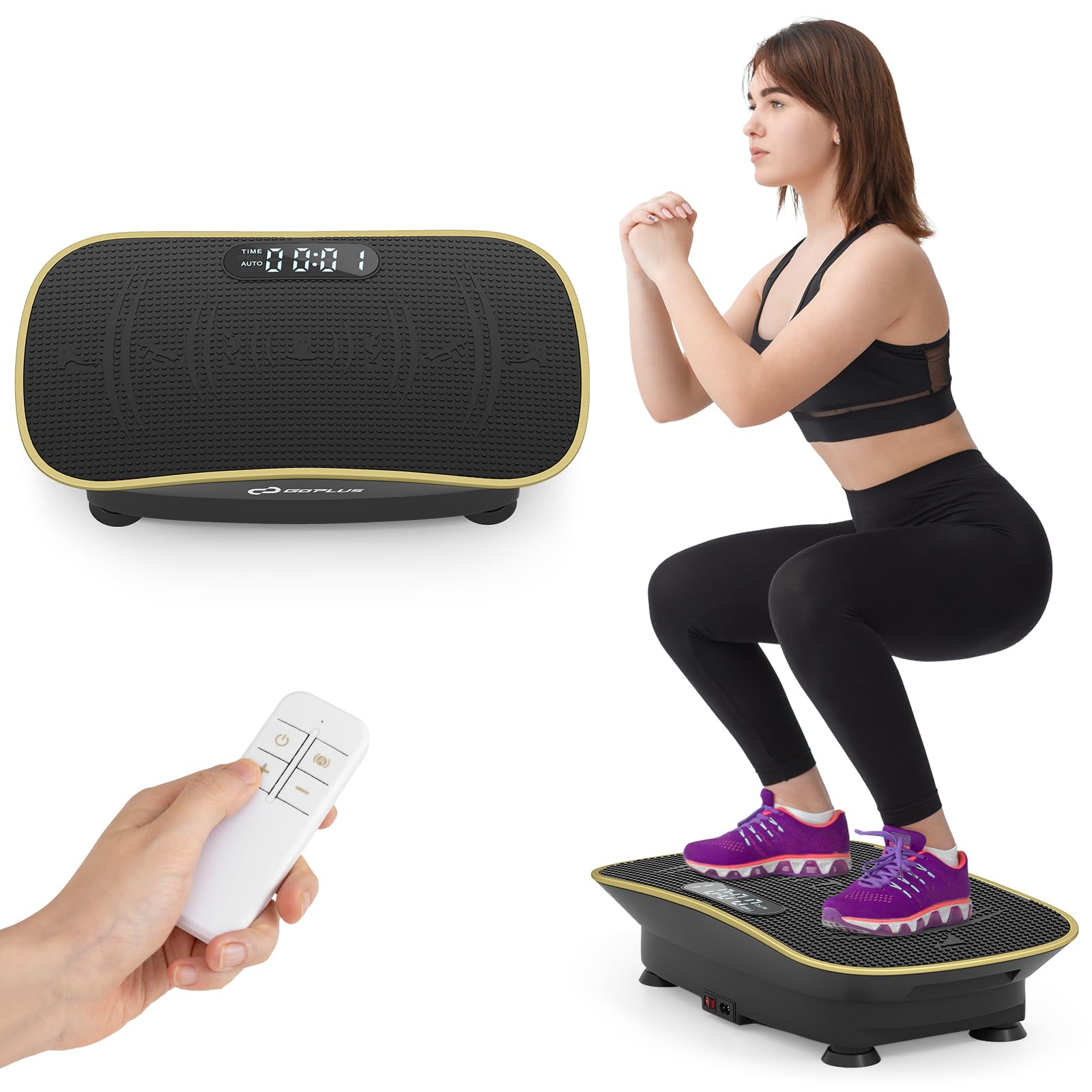 Goplus Vibration Plate Exercise Machine, Vibrating Platform for Lympha GoplusCA Goplus Vibration Plate Exercise Machine, Vibrating Platform for Lympha GoplusCA
