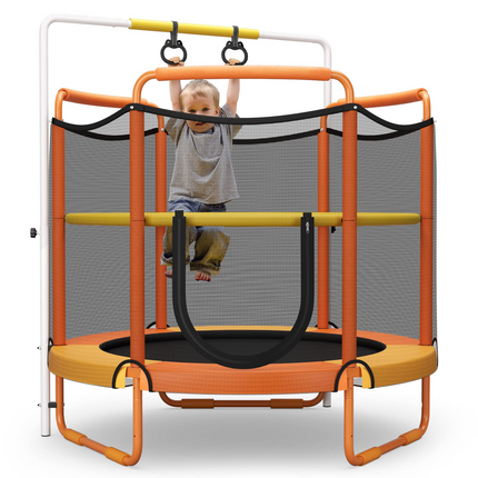 60 Inch Kids Trampoline with Safety Enclosure Net - GoplusUS