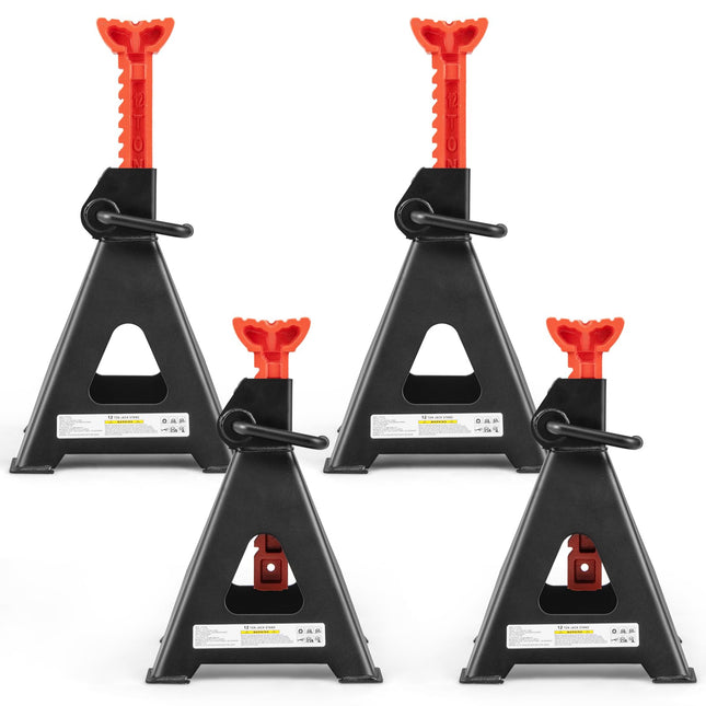 Goplus Jack Stands 12 Ton, 2/4 Pack 26,400 LBS Jack Stand with 19"-29.5" Adjustable Lifting Height