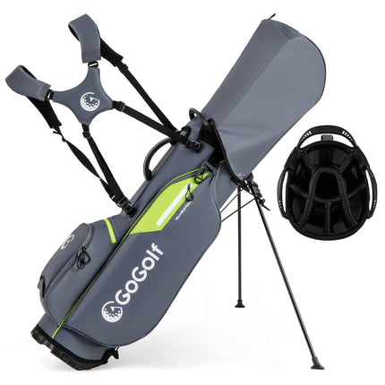 Goplus Lightweight Golf Club Bag with 8-Way Top Dividers Rain Hood 5 Pockets