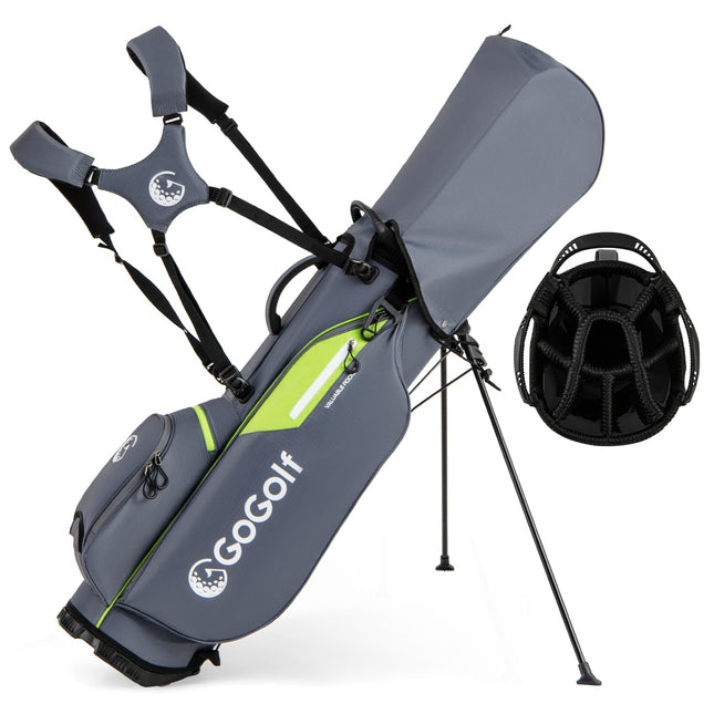 Goplus Lightweight Golf Club Bag with 8-Way Top Dividers Rain Hood 5 Pockets