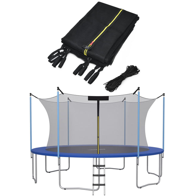 Goplus Trampoline Safety Net for 8FT 10FT 12FT 14FT 15FT 16FT Round Frame Trampoline, Weather-Resistant