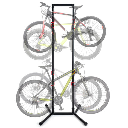Goplus 4 Bike Storage Rack Indoor Freestanding Bike Rack for Garage