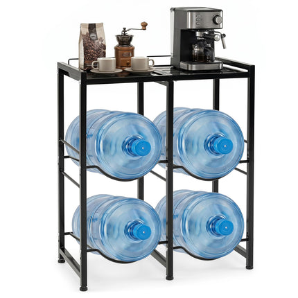 Goplus 18.9 L Water Jug Holder for 4 Bottles ( Large Top Shelf )