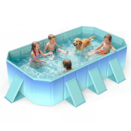 Goplus Foldable Non-Inflatable Swimming Pool(99x52 in/88x50 in)