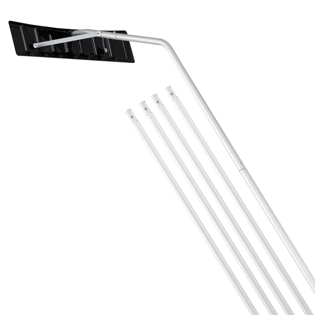 Goplus 25" Blade 5-18.8 FT Extendable Aluminum Snow Removal w/ Angled Head