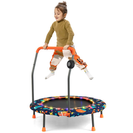 Goplus 36" Trampoline for Kids, Mini Toddler Trampoline with LED Lights, Bluetooth Speaker - GoplusUS