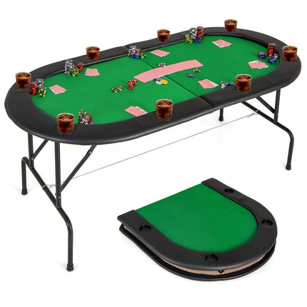 Goplus 8 Players Card Board Game Table | No Assembly Required