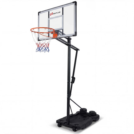 Goplus 5.6-10 FT Adjustable Basketball Hoop Goal System with Shatterproof Backboard