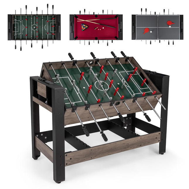 Goplus 49" Combo Game Table with Foosball Pool Billiards & Table Tennis for Adults
