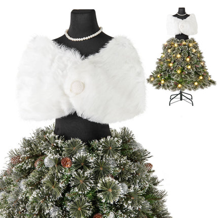 Goplus 5 FT Pre-lit Dress Form Christmas Tree  with 465 Branch Tips & 50 LED Light Balls