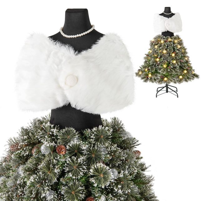 Goplus 5 FT Pre-lit Dress Form Christmas Tree  with 465 Branch Tips & 50 LED Light Balls