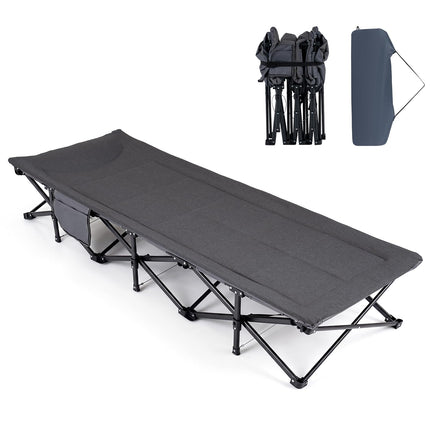 Goplus Camping Cot with Padded Pillow | Folding Cot Bed for Adults