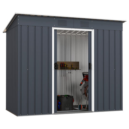 Goplus Outdoor Storage Shed with Floor Base