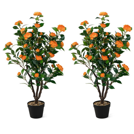 40" Artificial Camellia Tree - Goplus
