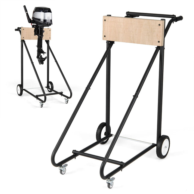 Goplus 330 LBS Boat Motor Stand Portable Outboard Engine Cart w/ 4 Rubber Casters