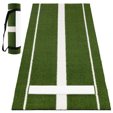 Goplus 10 x 3 FT Baseball Training Aid with Pitching Mound for Indoor Outdoor Practice