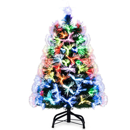 Goplus Pre-Lit Artificial Xmas Tree with 93 Branch Tips & Topper Star