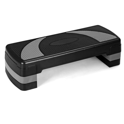 Goplus 31" Aerobic Exercise Stepper Deck, Adjustable Fitness Workout Step Platform Trainer with Risers - GoplusUS