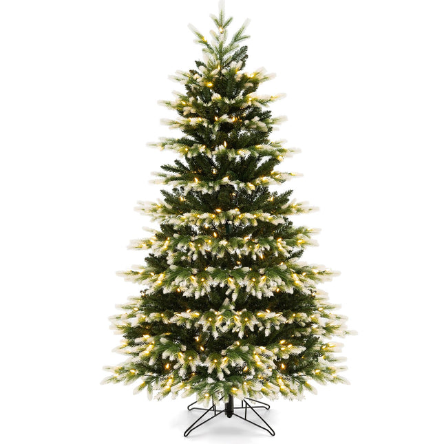 Goplus 6ft Pre-Lit Artificial Christmas Tree with 350 LED Lights & Remote Control