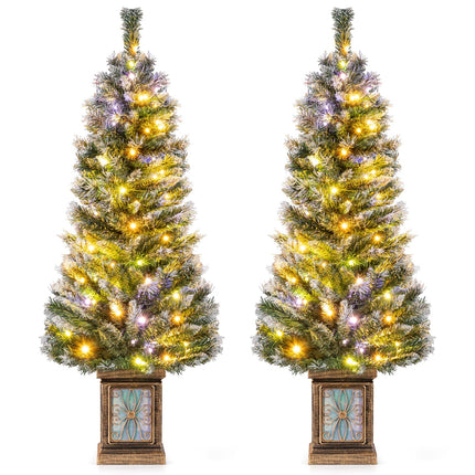 Goplus 4 FT Pre-Lit Christmas Tree for Entrances