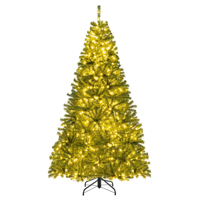 Goplus Pre-Lit Remote Control Artificial Christmas Tree Home Office Holiday Decoration