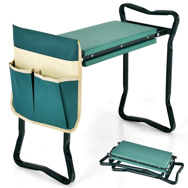 Folding Garden Kneeler Bench Heavy Duty Gardener Kneeling Pad Cushion