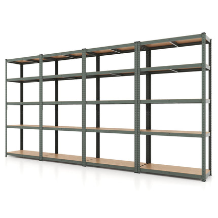 Goplus 5 Tier Adjustable Garage Shelving Unit 2000 lbs Max Load - 4 Pack