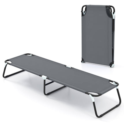 Goplus Heavy Duty Collapsible Foldable Bed for Kids Adults with Non-Slip Foot Mat
