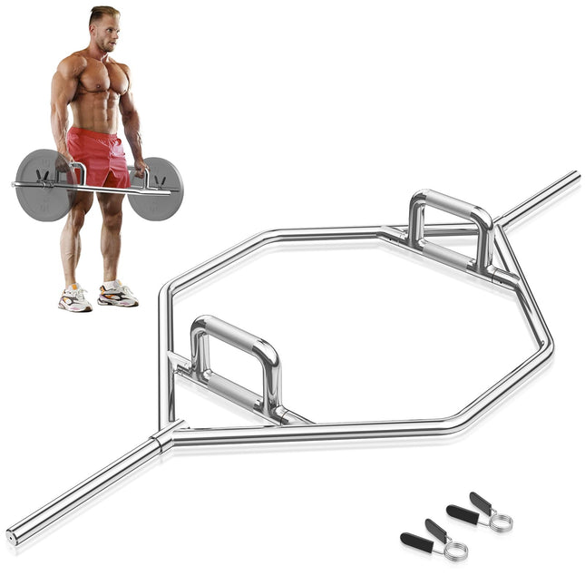 Goplus 56’’ Olympic Hex Trap Bar, Fit 1’’ Weight Plates