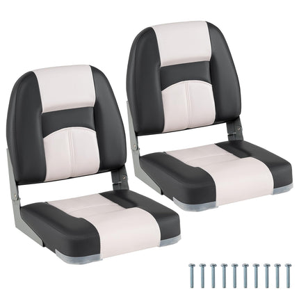 Goplus 2 Packs Folding Boat Seat with Stainless Steel Screws & Aluminum Hinges