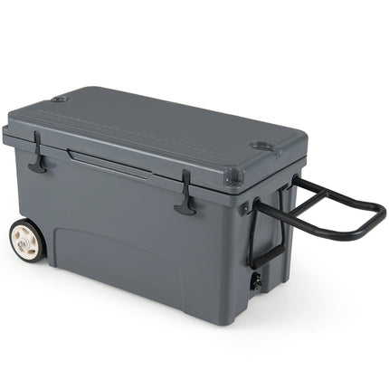 Goplus 75QT Cooler with Wheels | Outdoor Portable Ice Chest for Camping Beach
