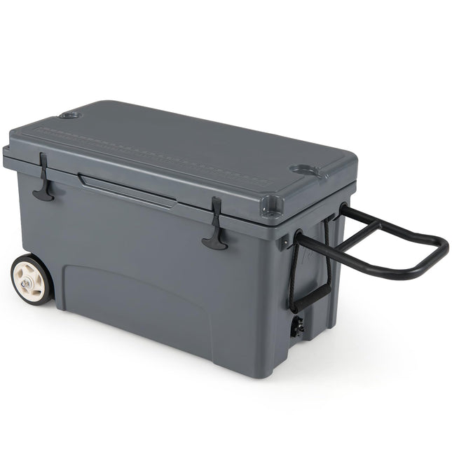 Goplus 75QT Cooler with Wheels | Outdoor Portable Ice Chest for Camping Beach