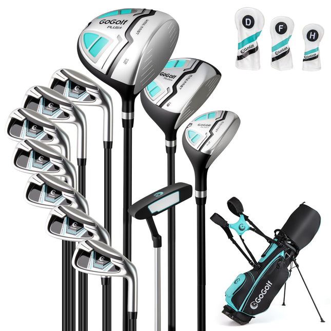 Goplus 12 Pieces Right Hand Complete Golf Club Set for Women with Golf Stand Bag