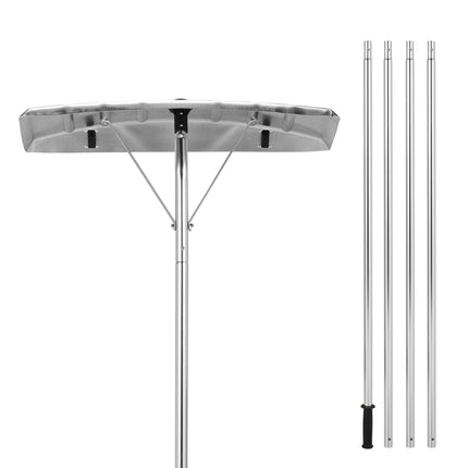 Snow Roof Rake, 25-Inch Blade 20 Ft Extension Snow Shovel for Snow Removal w/ Wheels Anti-Slip Handle