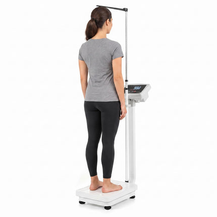 Goplus Height and Weight Scale with Height Rod | Digital Physician Scale with 400 lbs Capacity