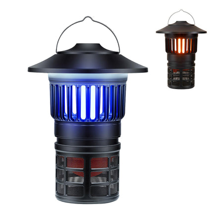 Goplus Outdoor Fly Trap with Light Rechargeable Electric Bug Catcher & Killer