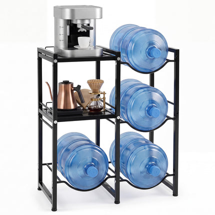 Goplus 18.9 L Water Jug Holder for 4 Bottles | Heavy-duty Water Jug Rack