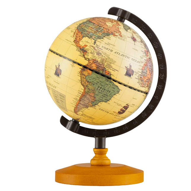 Goplus 5.5-Inch Mini Vintage Rotating Globe w/Curved Alloy Stem