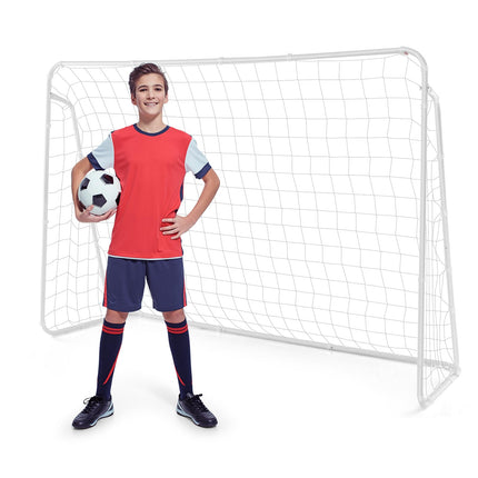 Goplus Soccer Goal, 7FT x 5FT Soccer Net for Backyard with Metal Frame