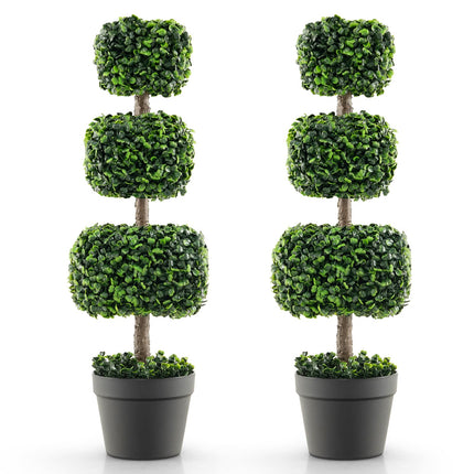 Goplus 35?± Artificial Boxwood Topiary Tree